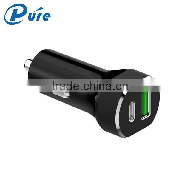 universal black micro usb car charger for samsung for iphone in car charger adapter