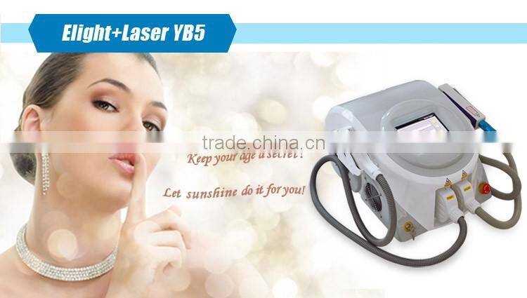 Portable 2 in 1 CE approved ipl photofacial machine for salon use