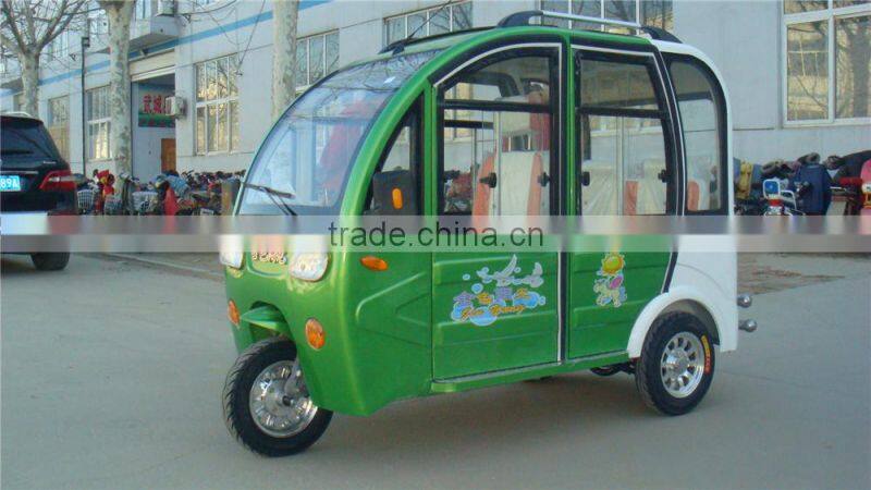 500W closed cabin cargo electric rickshaw tricycle with closed body