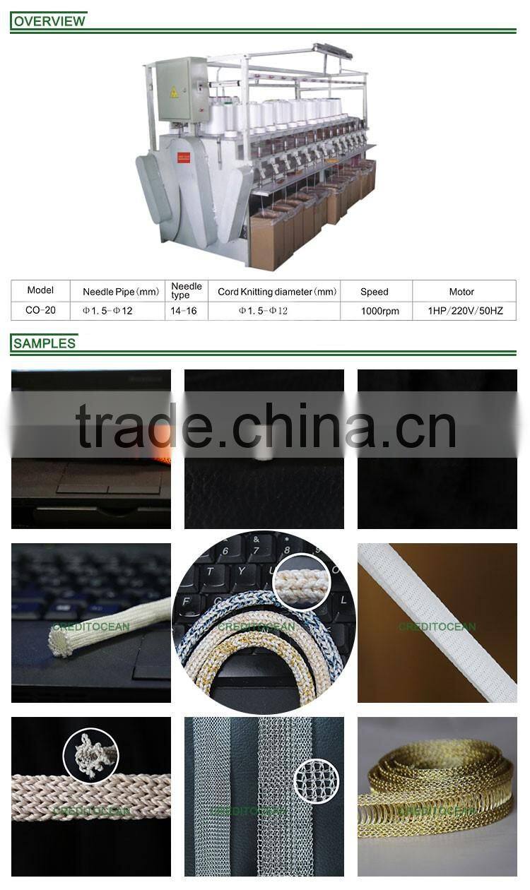 high speed 20 head flat knitting machine price for cord