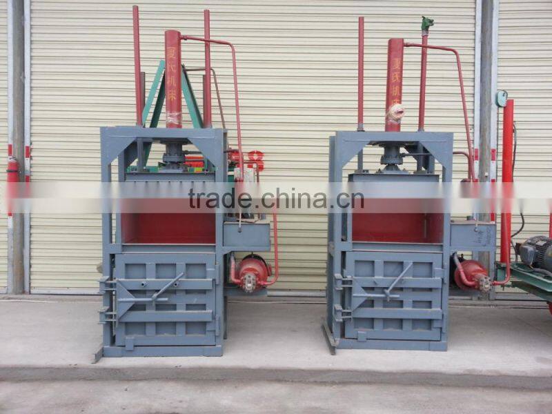 DB-10T vertical hydraulic baler for waste paper , plastic, cartoon,straw,hay packing