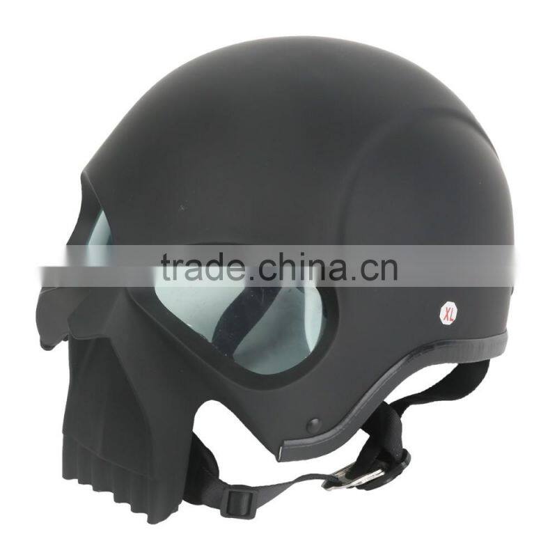 3D DOT Skull Skeleton Half Motorcycle Chopper Biker Cruiser Adult Helmet Shorty