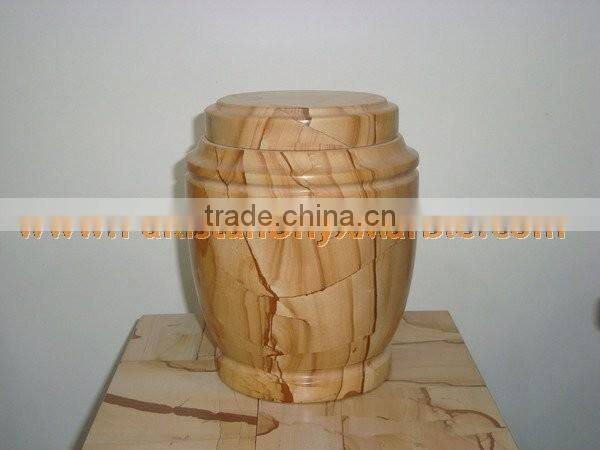 DECORATIVE TEAKWOOD MARBLE URNS