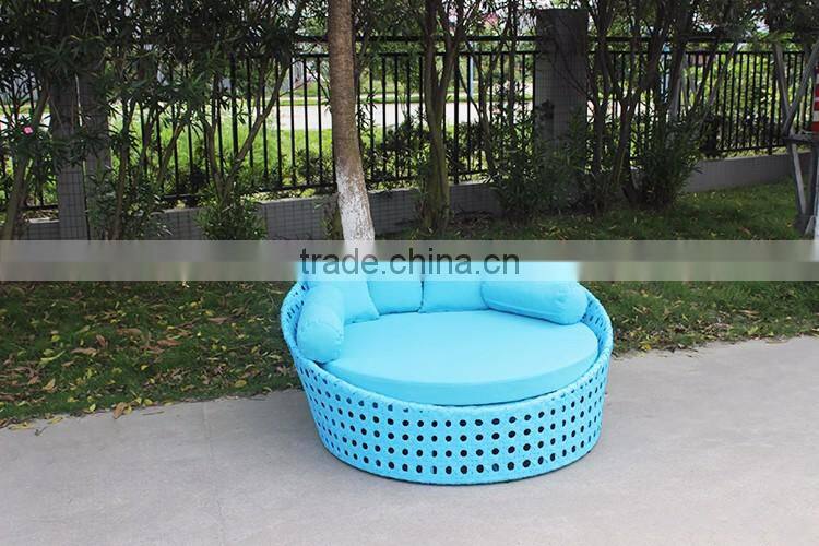 Colorfurl Plastic Rattan Furniture Lying Bed