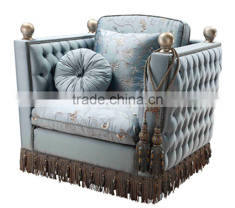 Luxury living room furniture fabirc sofa set