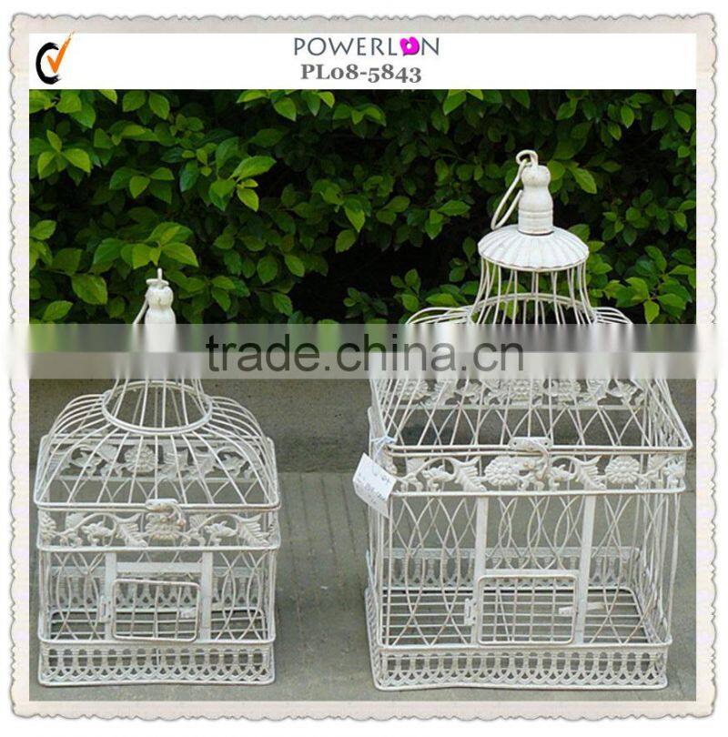 Vintage Style Decorative Metal Antique White Bird Cage