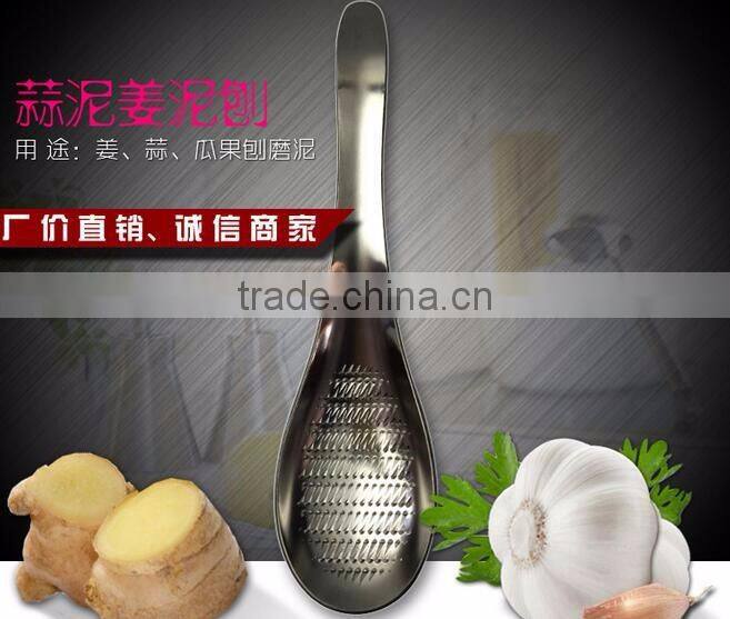 cy290 Spoon Shape Lime Lemon Zester Cheese Grater Wasabi Ginger Stainless Garlic Press Cozinha Grinding Tools Accessory