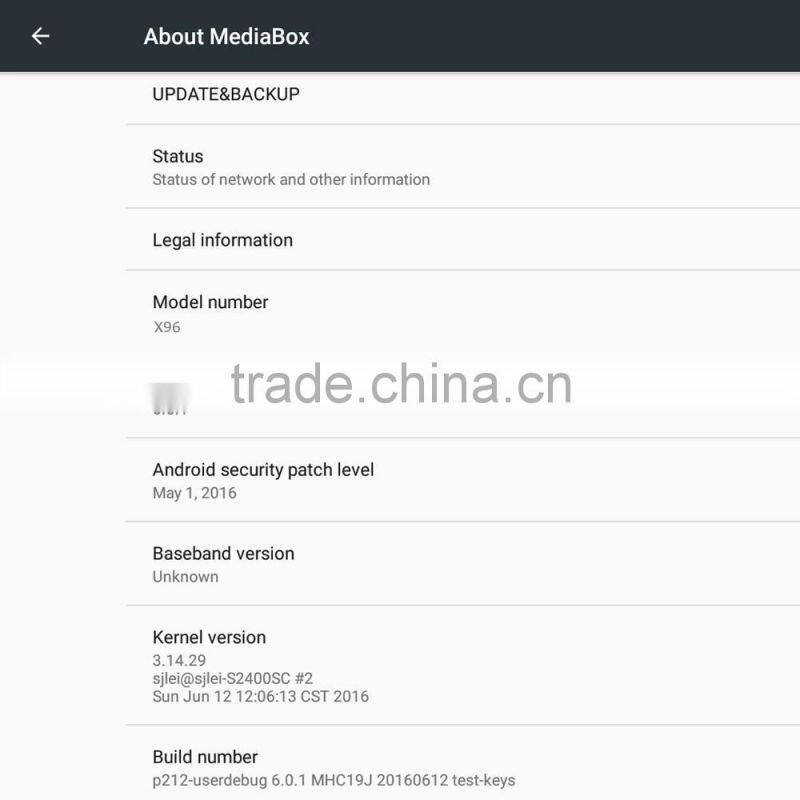 Wholesale Android Media Player Best Selling Android 6.0 Tv Box 1gb/8gb 4k Amlogic S905x Tv Box X96