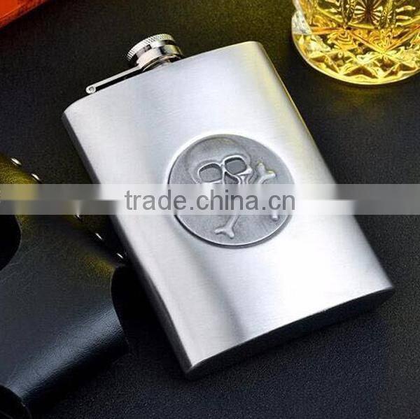 Custom embossed logo for Stainless Steel Hip Flask