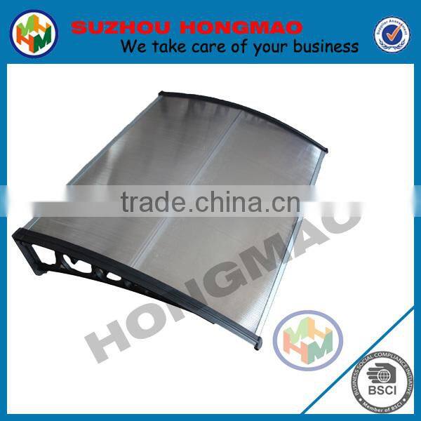DIY awning extension polycarbonate door canopy with plastic brackets
