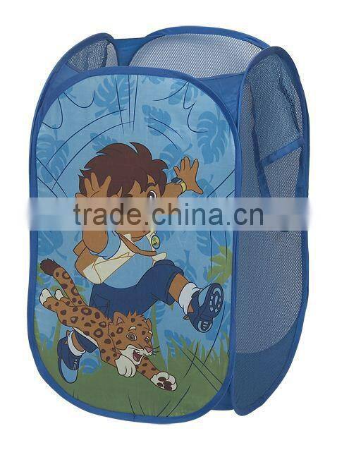 Cute Cartoon Winnie Collapsible Foldable Folding Kids Laundry Bag Hamper Basket Custom Design