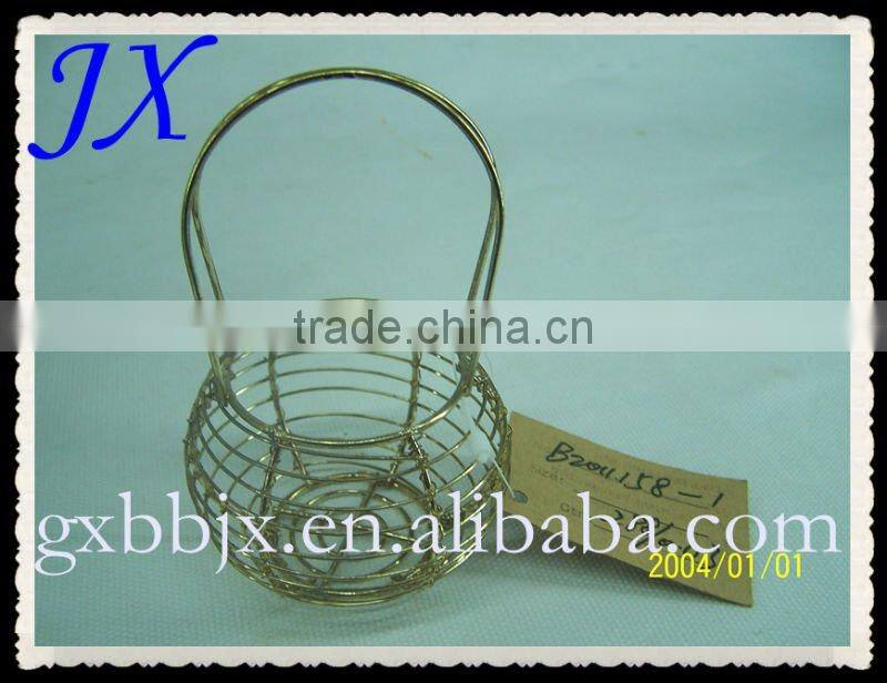Metal craft basket for Easter decoration