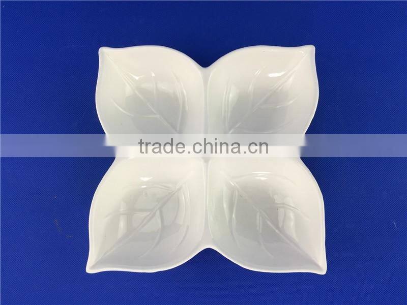 wholesale porcelain food divider plate