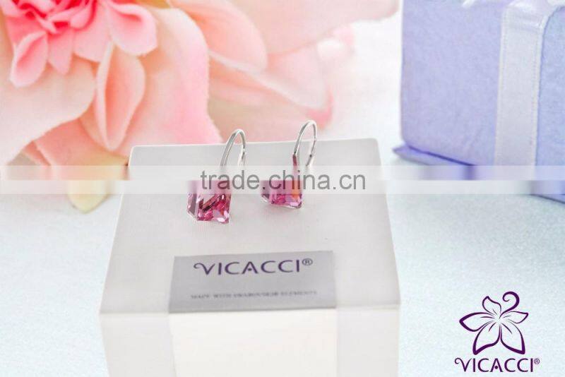 fashion jewelry magnetic colorful pink earring