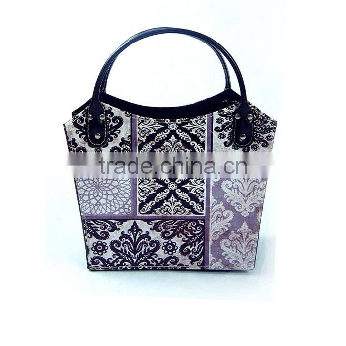 Collapsible Leatherette Storage Basket / Desktop Accessories Holder