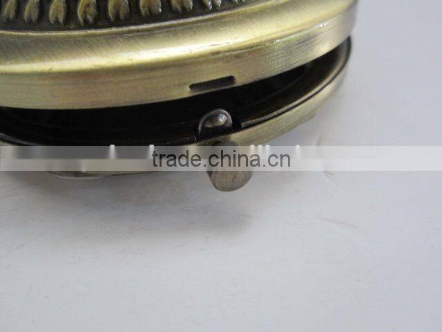 Retro round hollowing metal mirror with diamonds/mirror