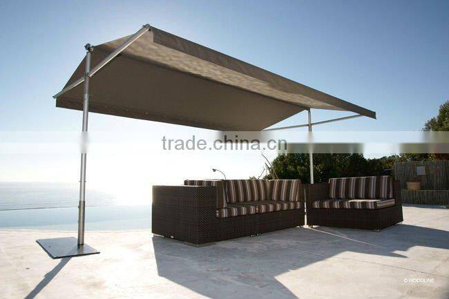 outdoor UV protecting beach parasol with iron tilt