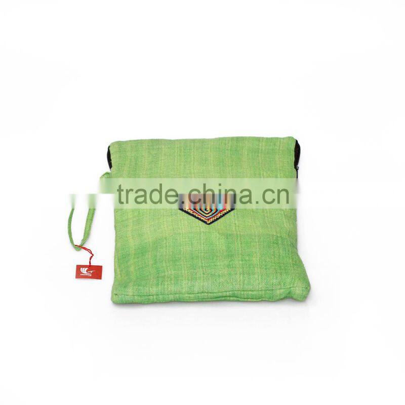 Brocade fabric handbag made by ethnic group from Sapa in Vienam, 100% hand dyed, hand sewn