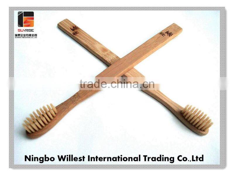 personalised logo print mini head kids bamboo toothbrushes