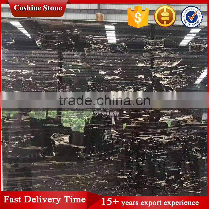 Cheap polished silver dragon black marble match wall floor tile design price