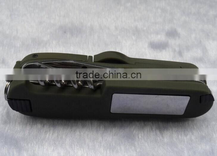 Multifunction Outdoor Pocket Survival Tool with Knife &LED &Compass