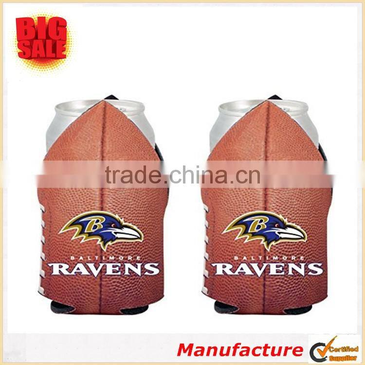 Unique Design Promotion Can Cooler New Vibe Stylish Neoprene Can Cooler NFL Team Logo Football Look Can Cooler Bag