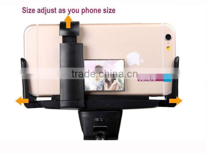 2015 sell hot New Arrival Wireless Mobile phone Selfie Stick, Handheld Bluetooth Selfie Monopod