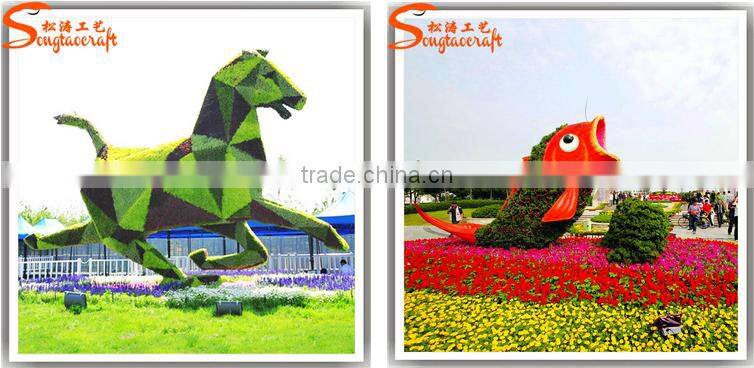 2015 Factory hot sale customize animal shape plants artificial topiary frame animal topiary garden decoration