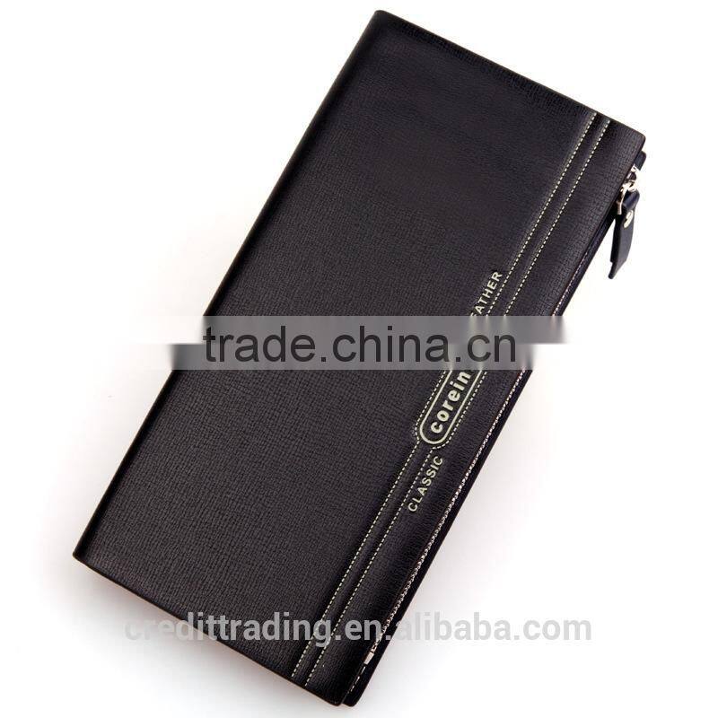 fashion men's multifunctional man long leather wallet