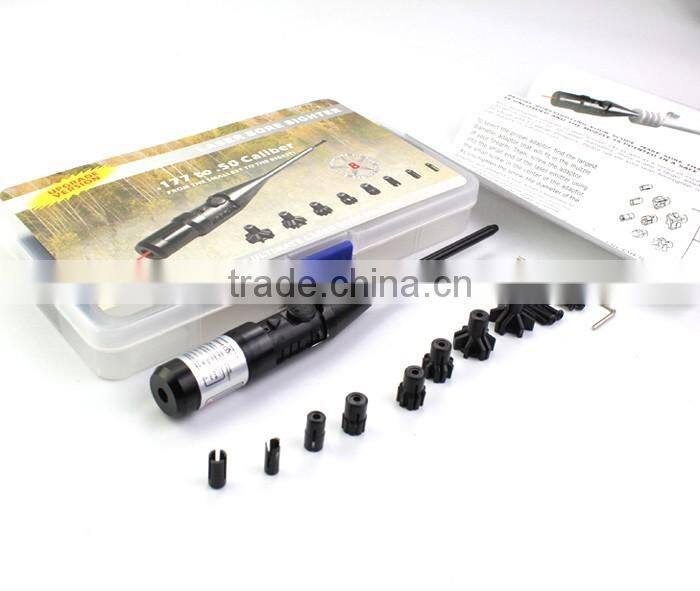 Erains TAC Optics 8 adaptors Red Dot Laser bore Sight for .177 to .50 Caliber Laser Boresighter