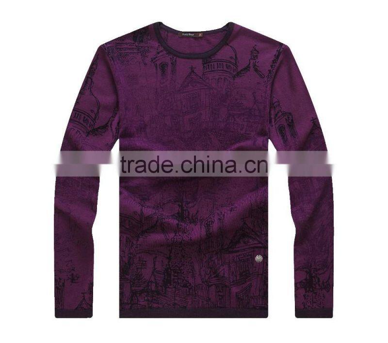 latest design custom printing wool sweater , pullover cardigan