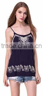 Domin fashion latest embroidery style young girls tops