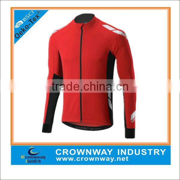 Wholesale Long Sleeve bike wear cycling Jersey with custom Reflective Trims