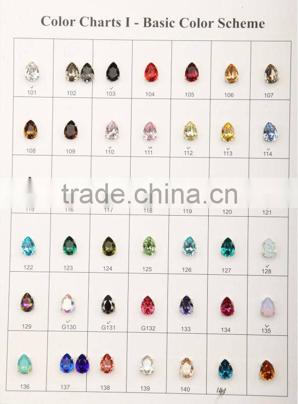 crystal beads square shaped point back for garment