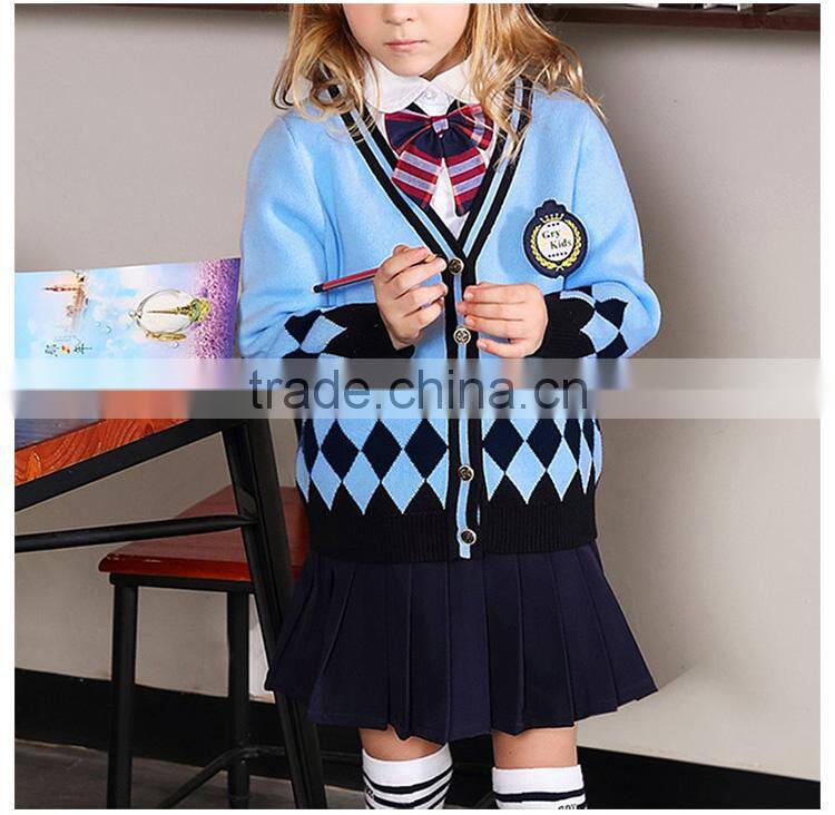 Kindergarten clothing spring and autumn wear school uniforms classes spring British college wind children's sweaters set custom