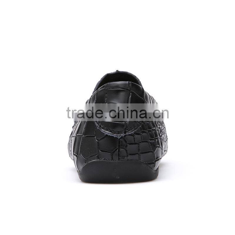 china brand crocodile leather casual shoes sample for men, high quality male peas shoes casual fashion for men