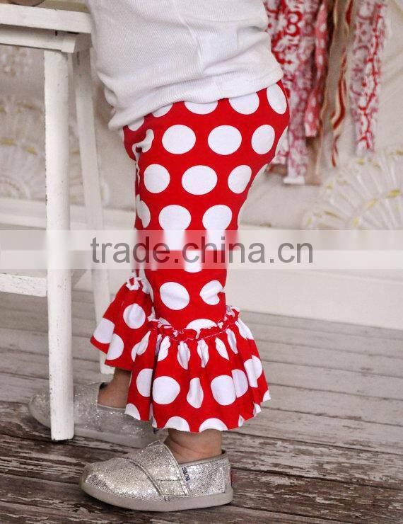 Wholesale Children's Boutique Clothing Christmas Baby Girls Ruffled Christmas Outfits