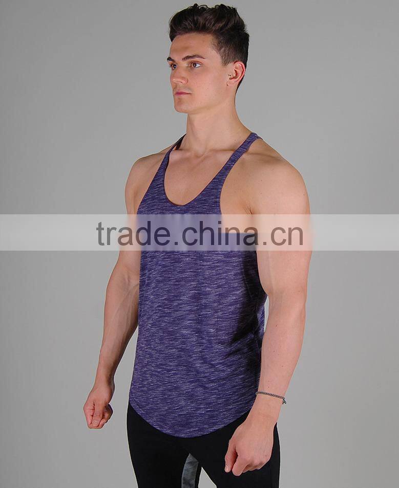Custom stringer vest, tri-blend fitness singlet, gym tank top