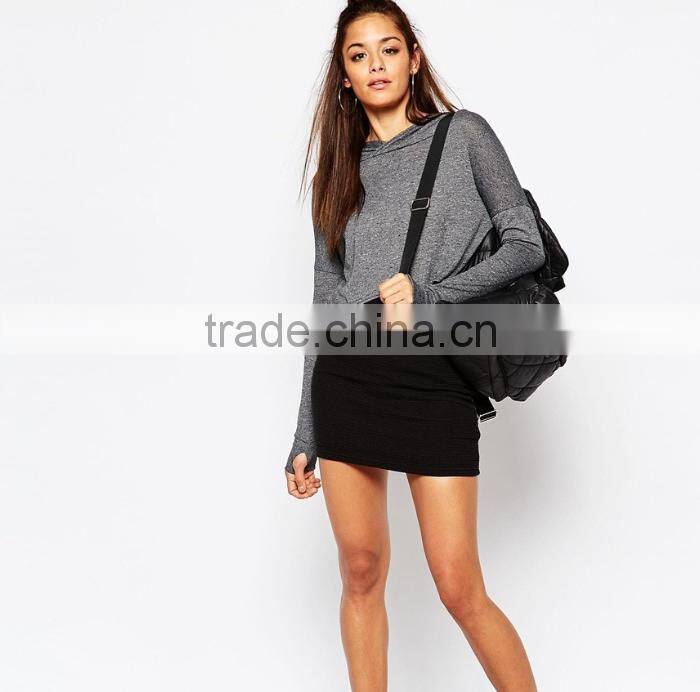 china promotional supreme quality custom cropped top hoodie with glove