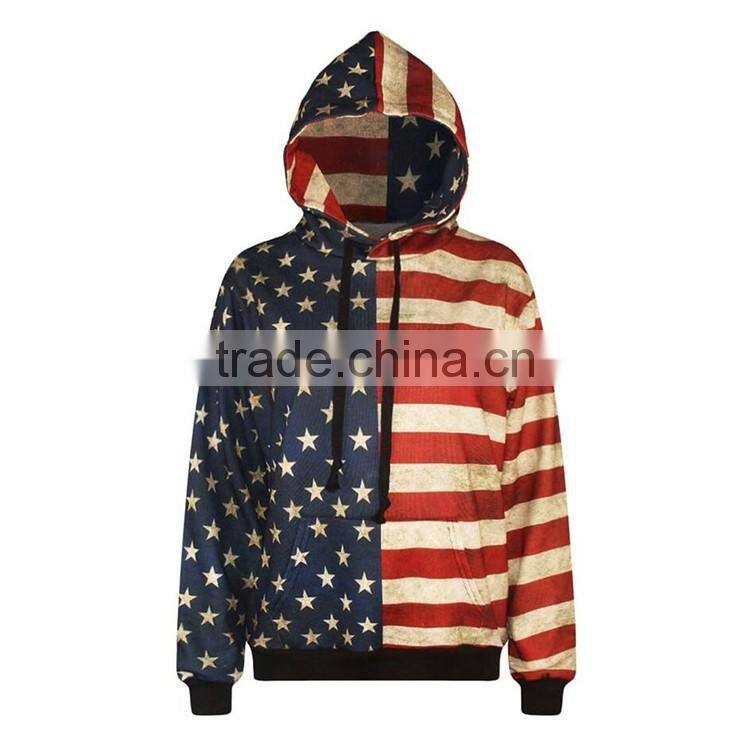 3D Sublimation Printing Bulk Polyester Pull Over Wholesale Lightweight Hoodie