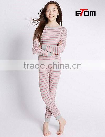1540 100% cotton stripe children's pajamas, children's clothing