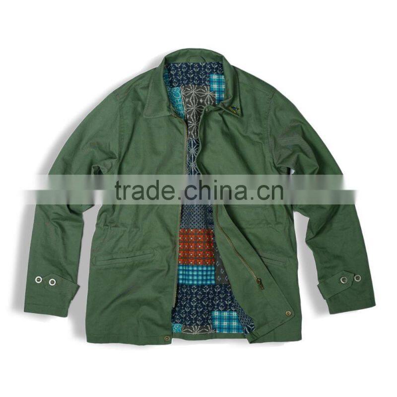 Plain Varsity Jacket Wholesale Green Army Jacket Sports Jacket For Men