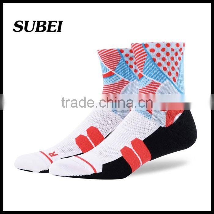 20mm/hg ankle high colorful 360 digital print man compression sport fashion sock