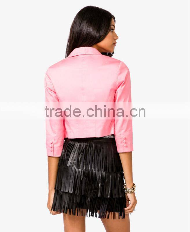 Cropped Shawl Collar Blazer