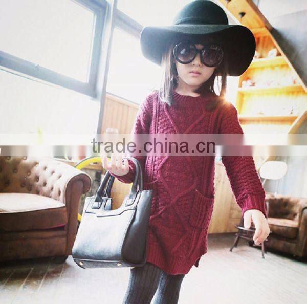 High Quality New Model Children Custom Clothing Girl' Dress With Pocktet