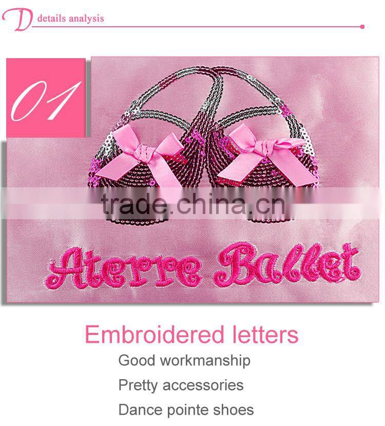 Pink sequins shoes bag portable adorable pretty ballet dance bag