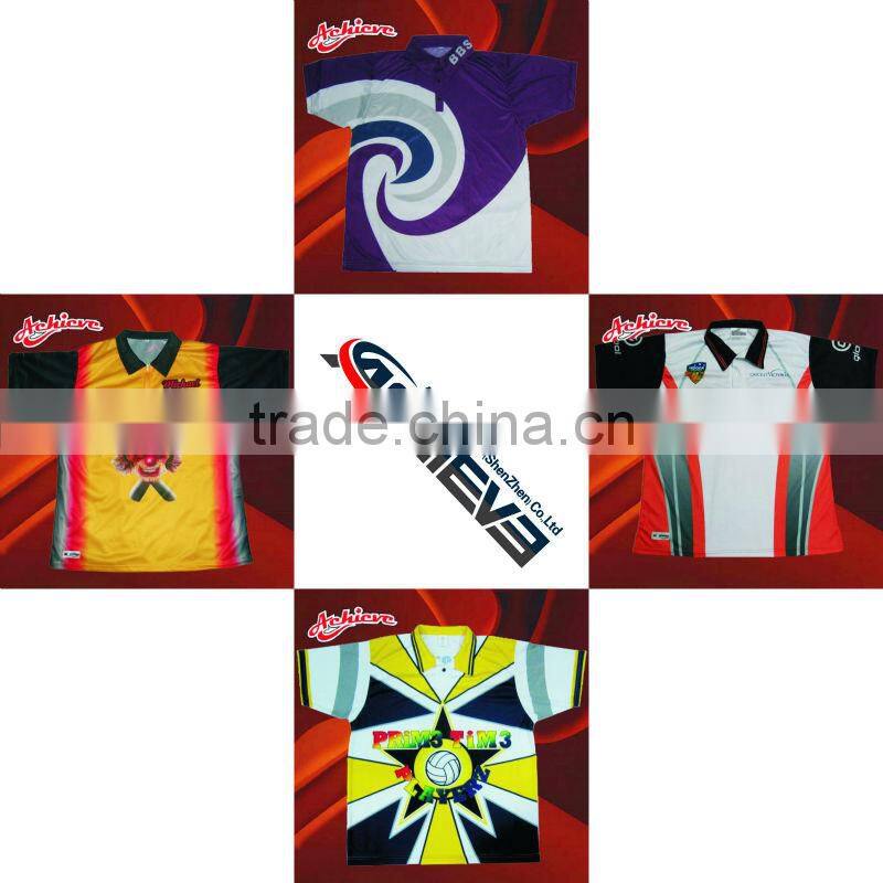 Sublimation customer original design colorful Logo Polo Shirt for team