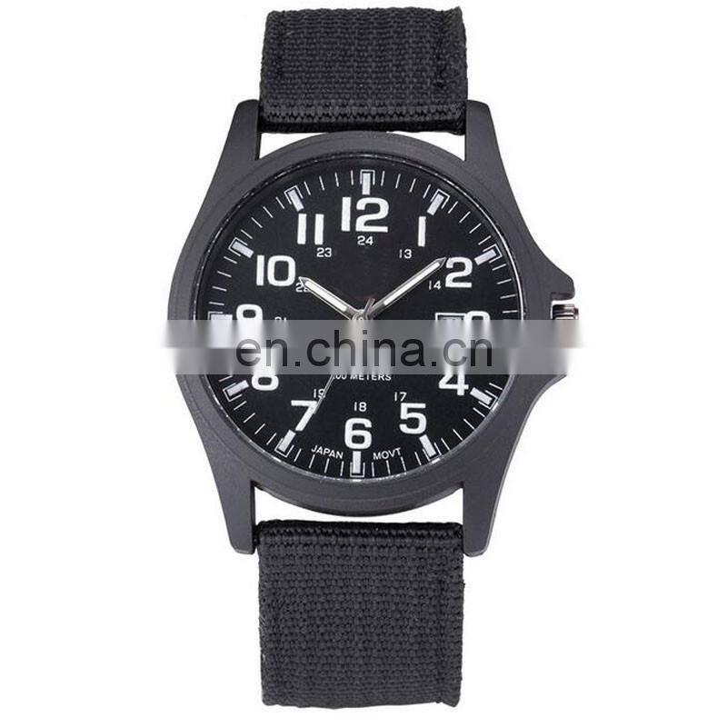 High Quality Canvas Nylon Strip With Calendar Men's Sport Miliatry Watch