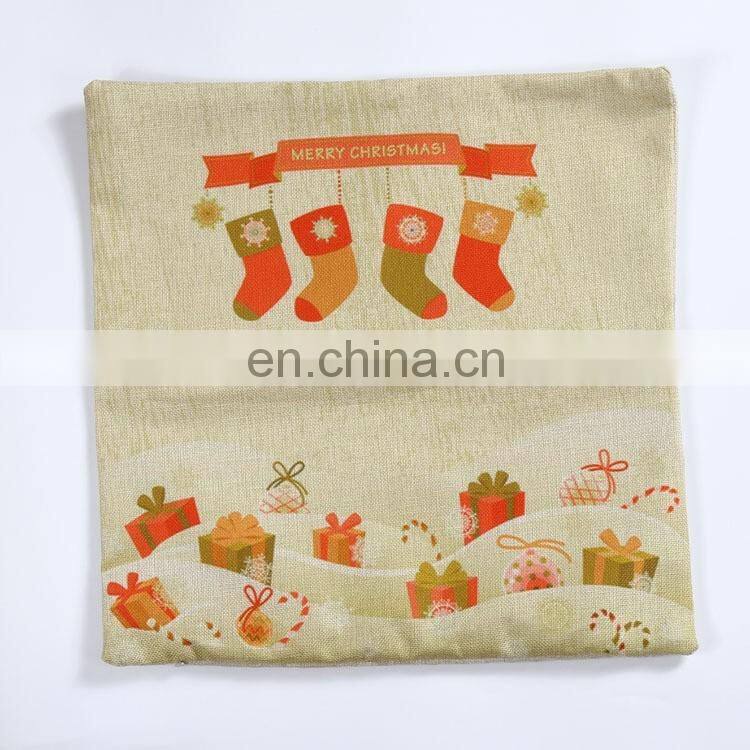 Christmas Socks Decoration Pillows Cushion Cover Printed Pillow Case
