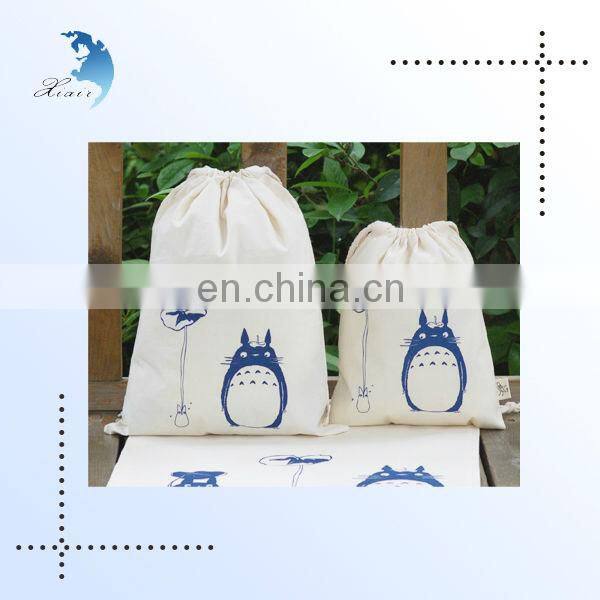 Custom design printed packaging nylon drawstring totoro bag